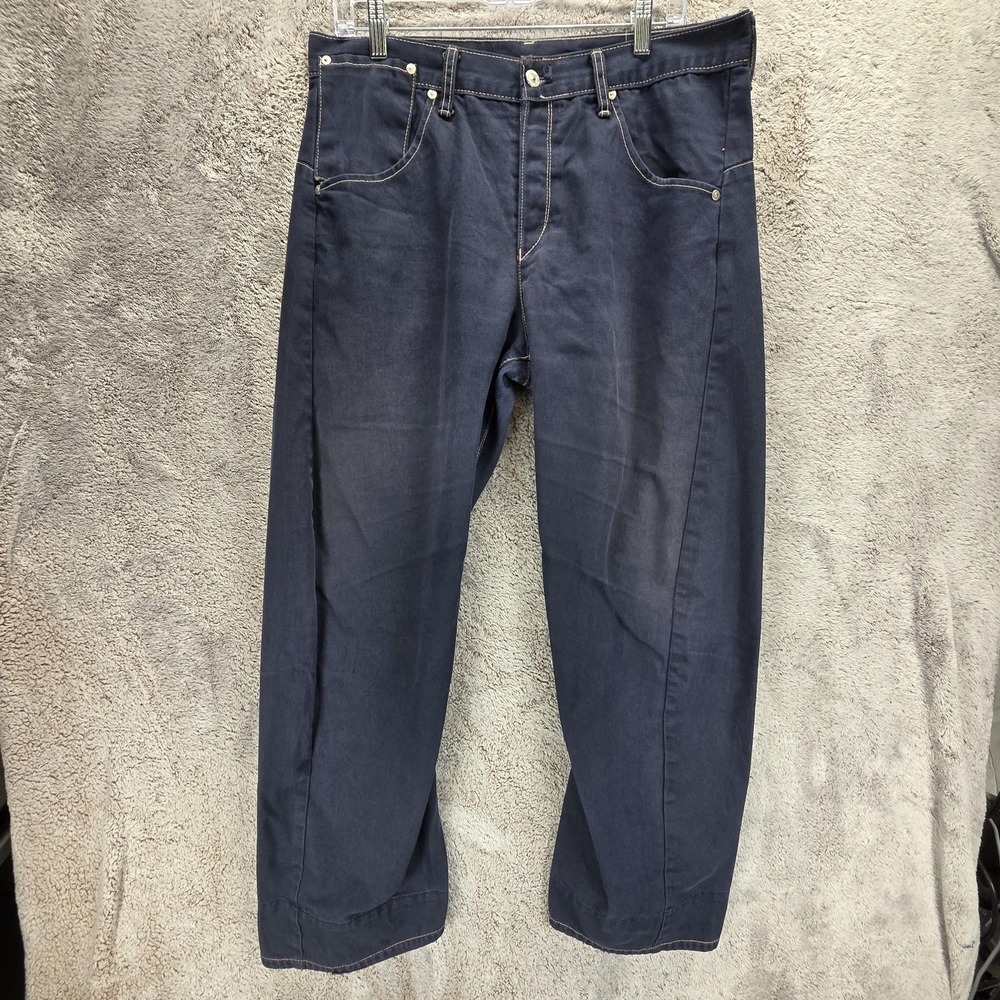Vintage Levis Engineered Jeans Mens Blue Twisted Dark Wash Made Japan Fits 34x28